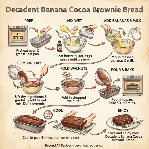 Decadent Banana Cocoa Brownie Bread instructions