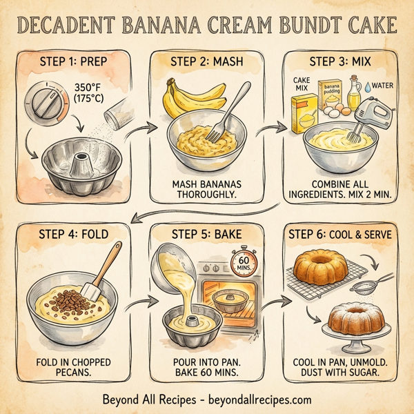 Decadent Banana Cream Bundt Cake instructions