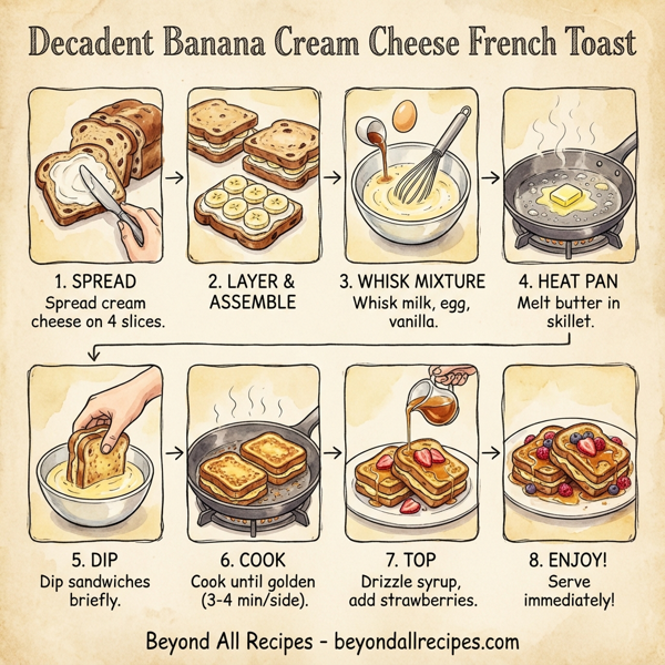 Decadent Banana Cream Cheese French Toast instructions