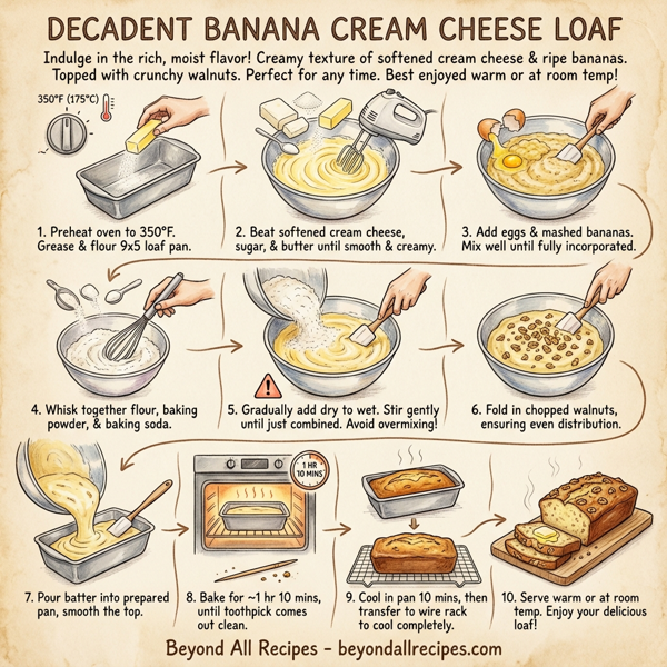 Decadent Banana Cream Cheese Loaf instructions