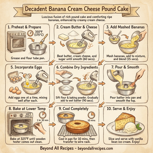 Decadent Banana Cream Cheese Pound Cake instructions