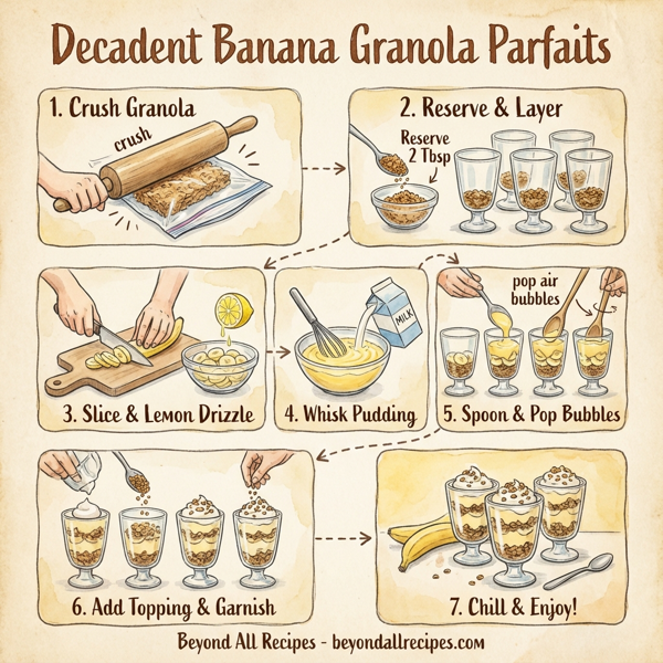 Decadent Banana Granola Parfaits instructions