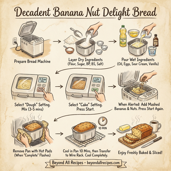 Decadent Banana Nut Delight Bread instructions