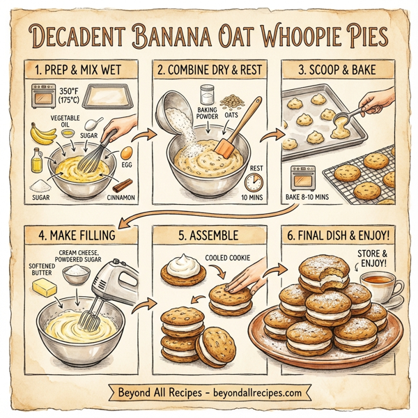 Decadent Banana Oat Whoopie Pies instructions