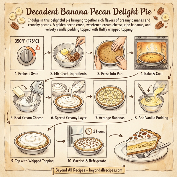 Decadent Banana Pecan Delight Pie instructions