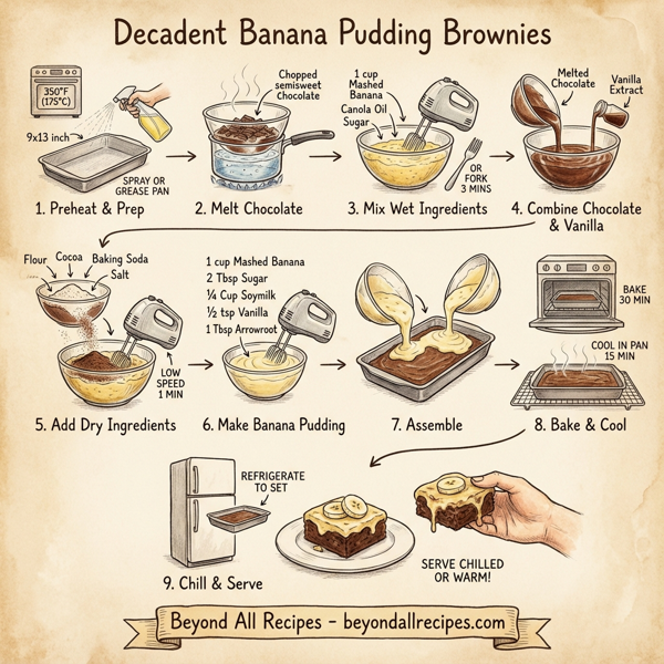 Decadent Banana Pudding Brownies instructions