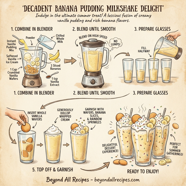 Decadent Banana Pudding Milkshake Delight instructions