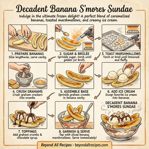 Decadent Banana S'mores Sundae instructions