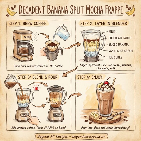 Decadent Banana Split Mocha Frappe instructions