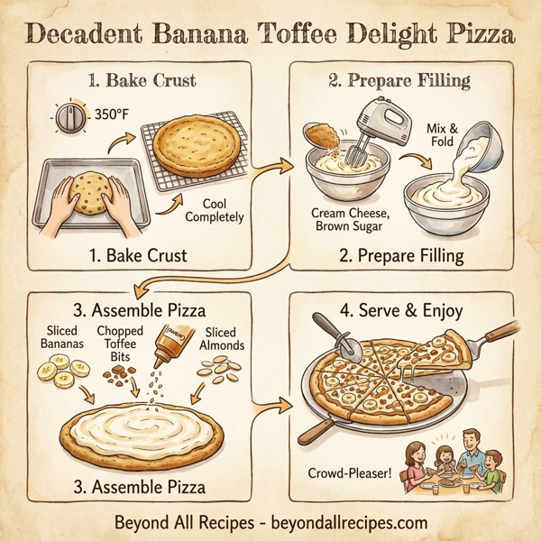 Decadent Banana Toffee Delight Pizza instructions