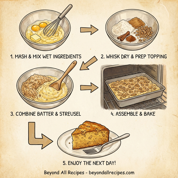 Decadent Banana Walnut Breakfast Cake instructions