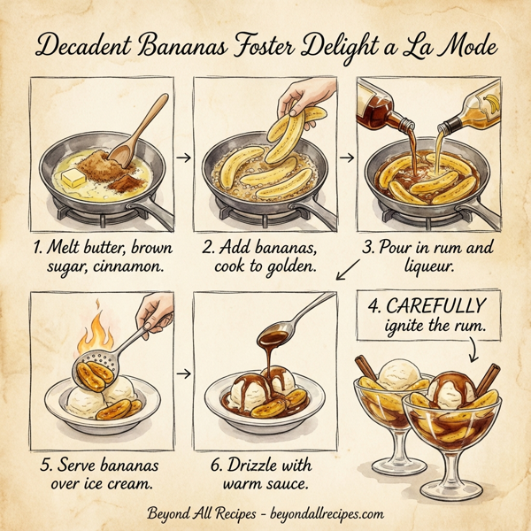 Decadent Bananas Foster Delight a La Mode instructions
