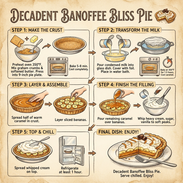 Decadent Banoffee Bliss Pie instructions