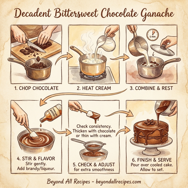 Decadent Bittersweet Chocolate Ganache instructions