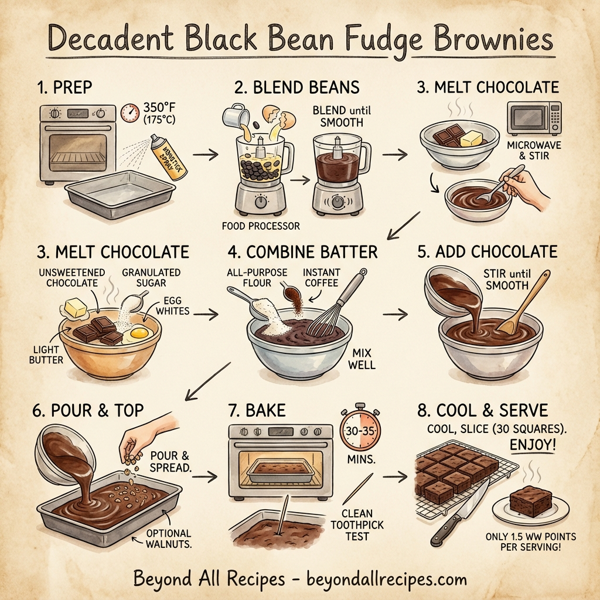 Decadent Black Bean Fudge Brownies instructions