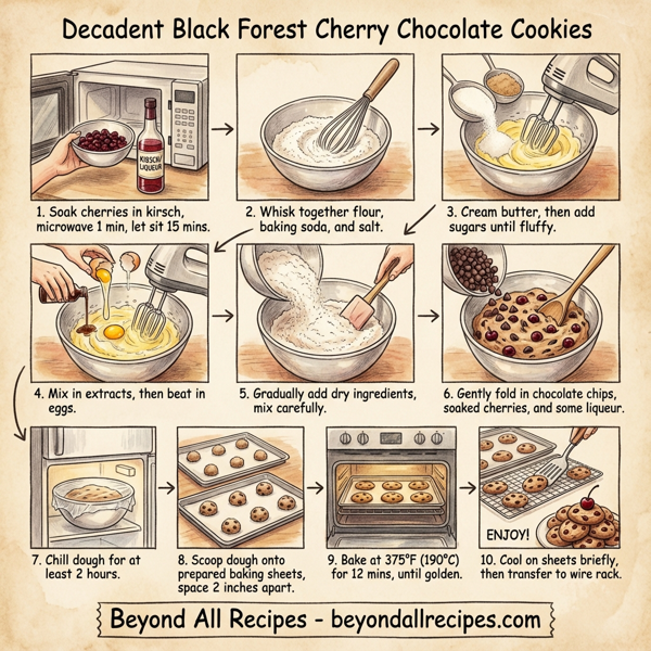 Decadent Black Forest Cherry Chocolate Cookies instructions