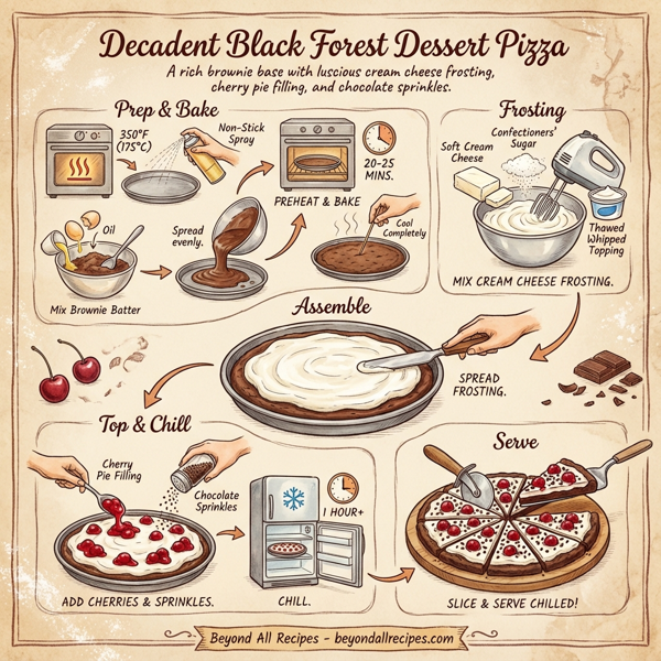 Decadent Black Forest Dessert Pizza instructions