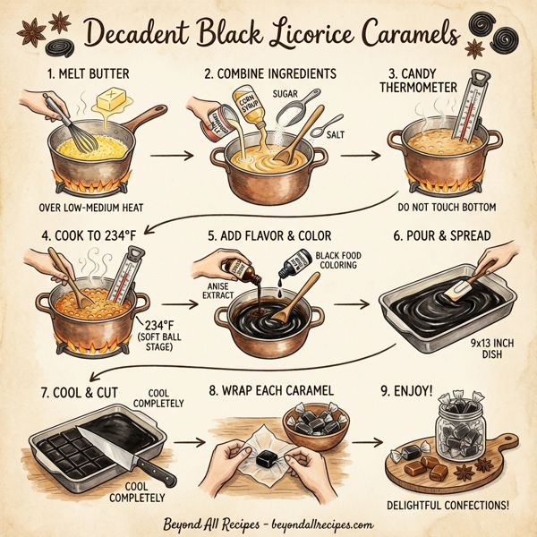 Decadent Black Licorice Caramels instructions