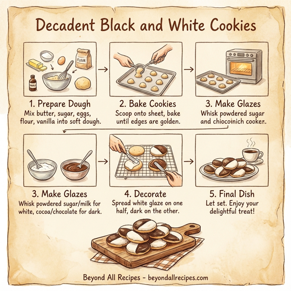 Decadent Black and White Cookies instructions