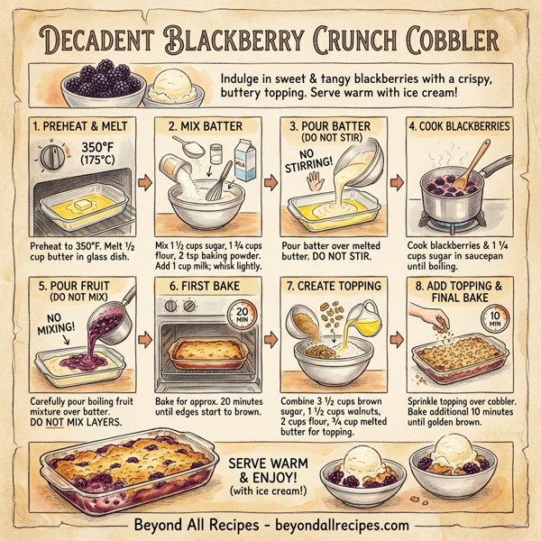 Decadent Blackberry Crunch Cobbler instructions