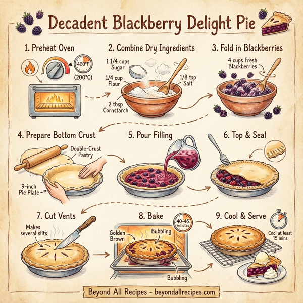 Decadent Blackberry Delight Pie instructions