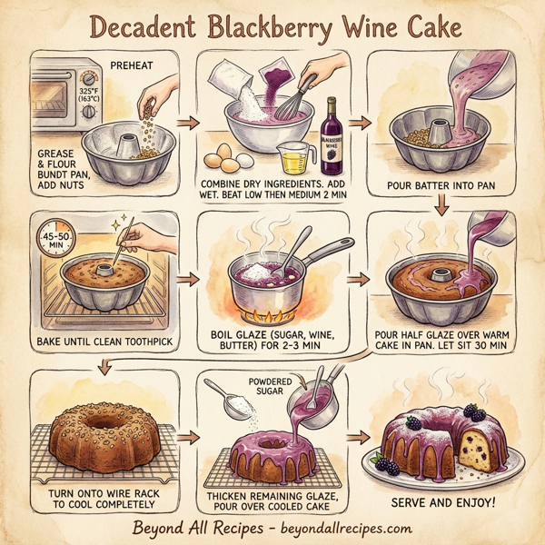 Decadent Blackberry Wine Cake instructions
