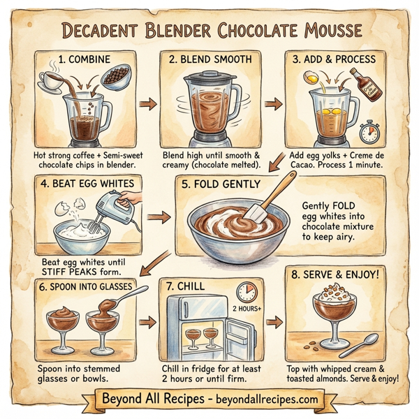 Decadent Blender Chocolate Mousse instructions