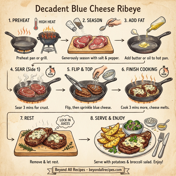 Decadent Blue Cheese Ribeye instructions