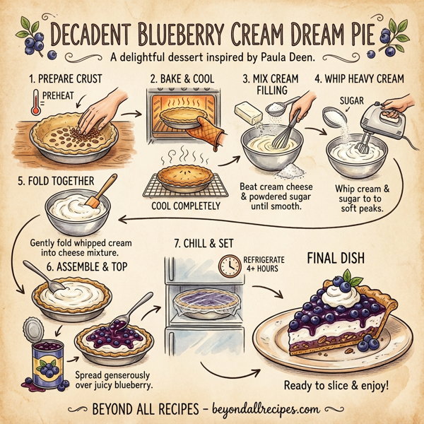 Decadent Blueberry Cream Dream Pie instructions