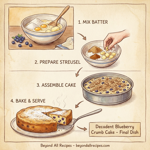 Decadent Blueberry Crumb Cake instructions