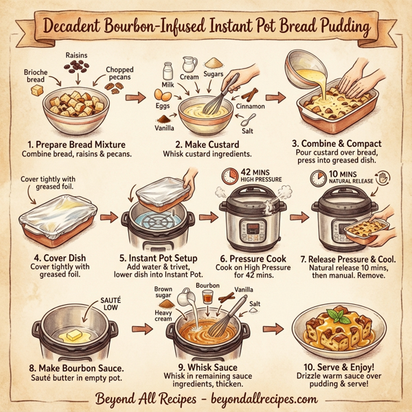 Decadent Bourbon-Infused Instant Pot Bread Pudding instructions
