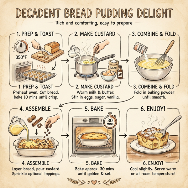 Decadent Bread Pudding Delight instructions