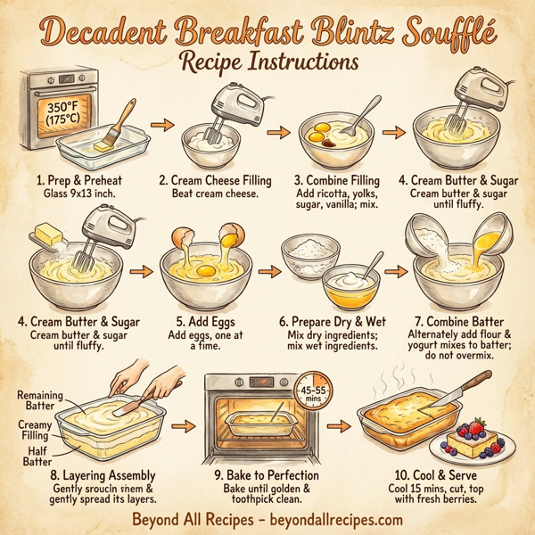 Decadent Breakfast Blintz Soufflé instructions