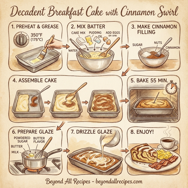 Decadent Breakfast Cake with Cinnamon Swirl instructions