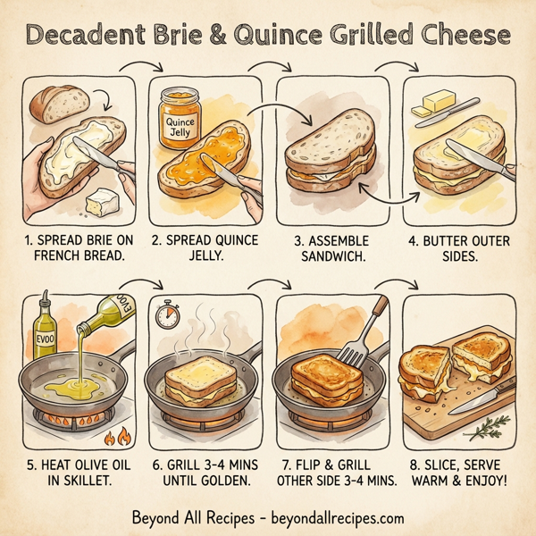 Decadent Brie & Quince Grilled Cheese instructions
