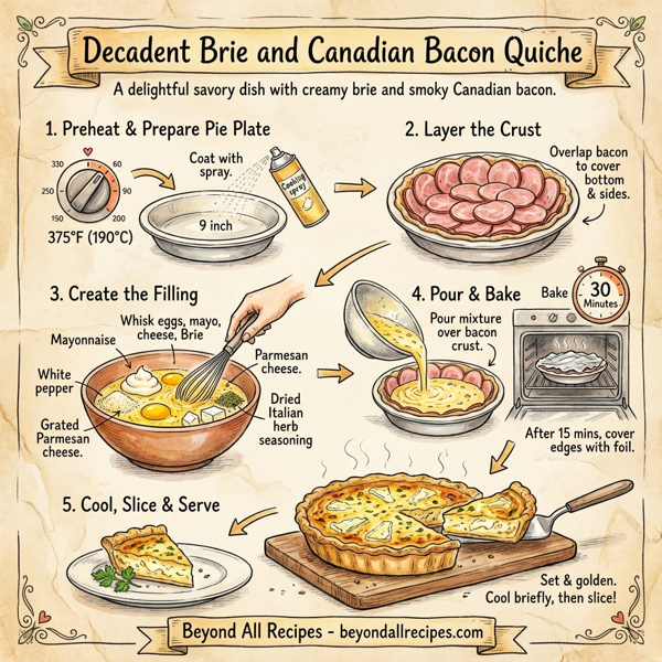 Decadent Brie and Canadian Bacon Quiche instructions