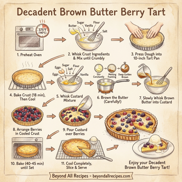 Decadent Brown Butter Berry Tart instructions