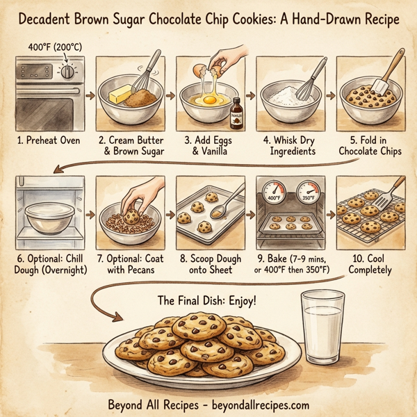 Decadent Brown Sugar Chocolate Chip Cookies instructions