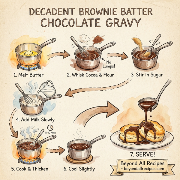 Decadent Brownie Batter Chocolate Gravy instructions