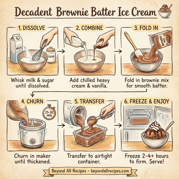 Decadent Brownie Batter Ice Cream instructions