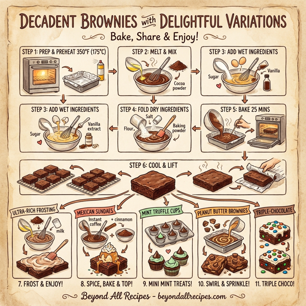 Decadent Brownies with Delightful Variations instructions
