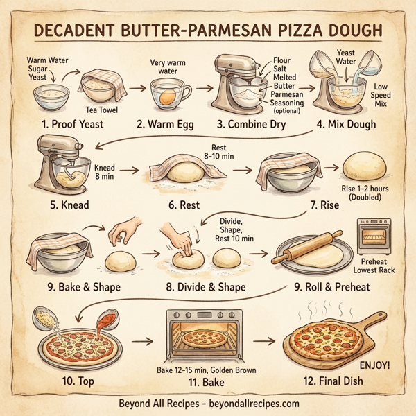 Decadent Butter-Parmesan Pizza Dough instructions