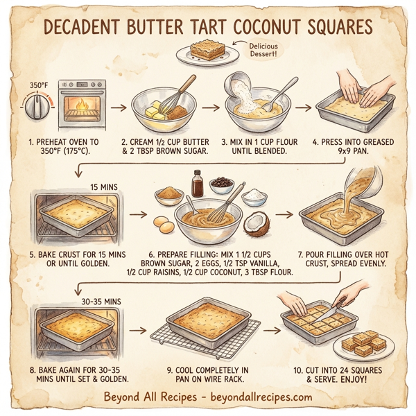 Decadent Butter Tart Coconut Squares instructions