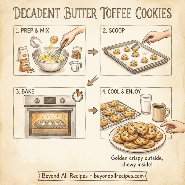 Decadent Butter Toffee Cookies instructions