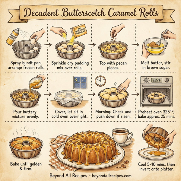 Decadent Butterscotch Caramel Rolls instructions