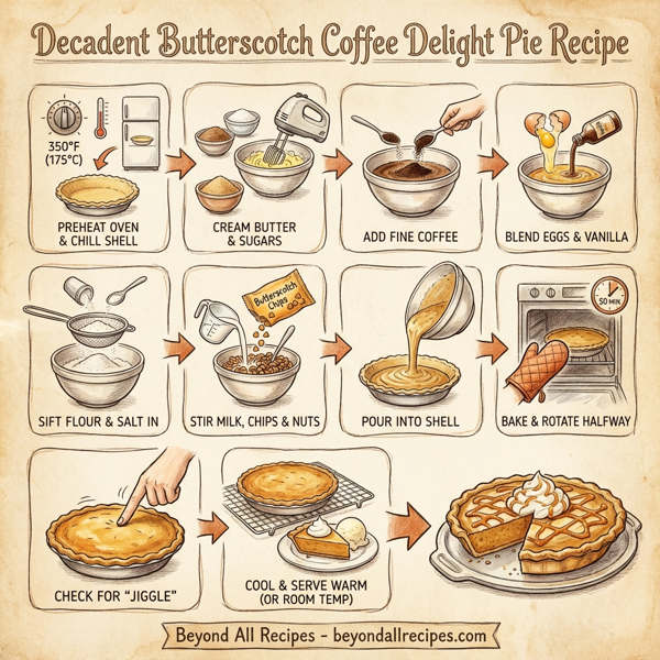 Decadent Butterscotch Coffee Delight Pie instructions