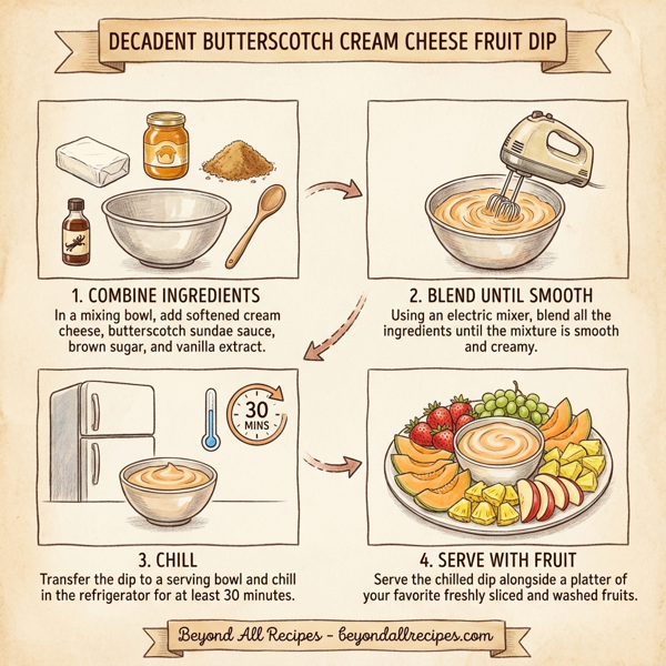 Decadent Butterscotch Cream Cheese Fruit Dip instructions