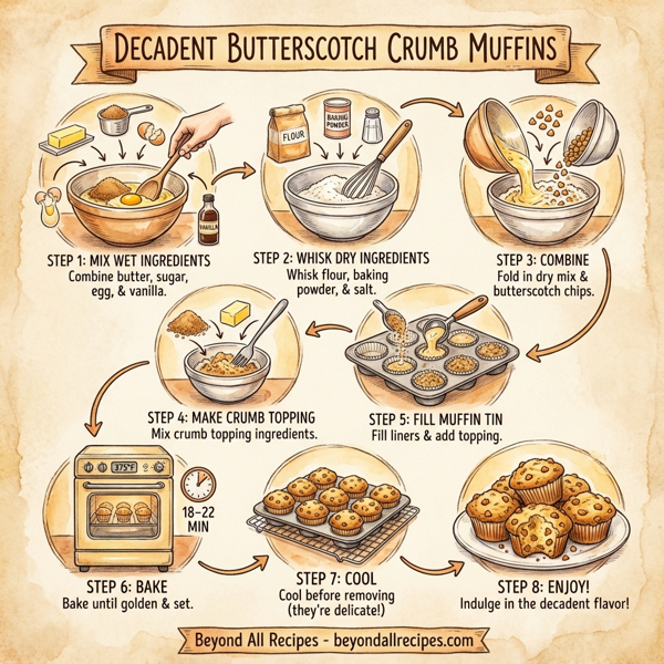 Decadent Butterscotch Crumb Muffins instructions