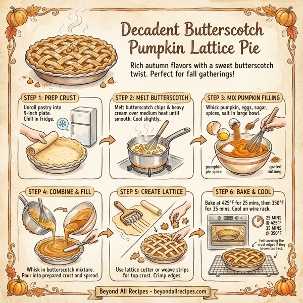 Decadent Butterscotch Pumpkin Lattice Pie instructions