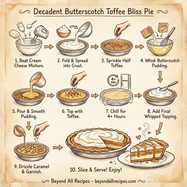 Decadent Butterscotch Toffee Bliss Pie instructions
